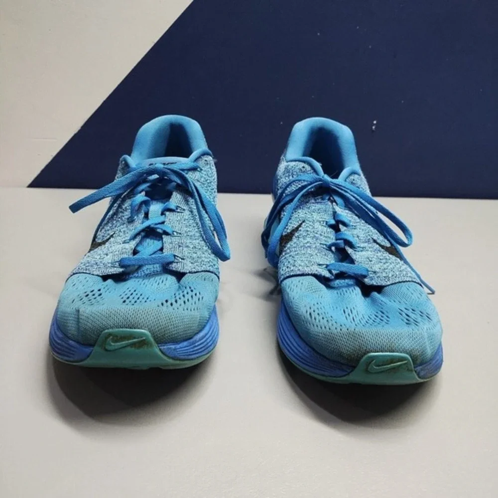 Nike LunarGlide 7 Running Shoes‎ Mens 12.5 Blue Logo Dynamic Support 747355-405